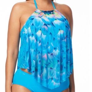 Coco Reef Bra Sized mesh halter tankini top